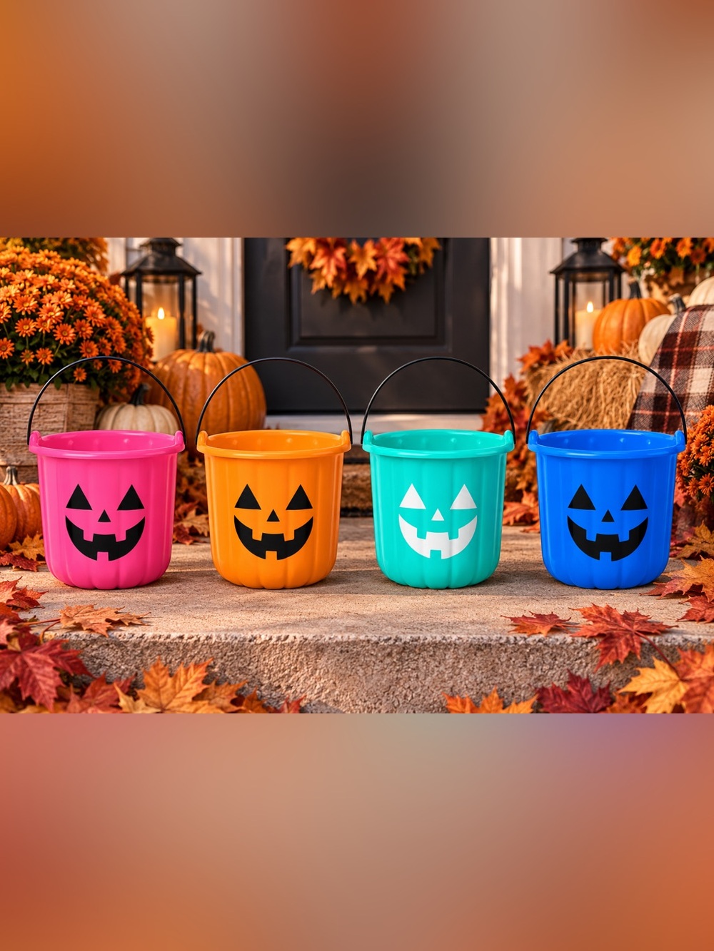 Halloween Candy Buckets Trick Or Treating Buckets Halloween Pail Bucket